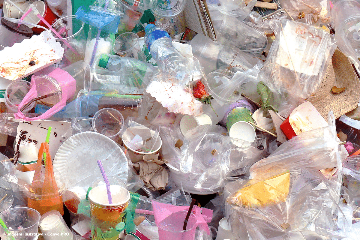 Lixo proveniente dos alimentos e bebidas domina poluição global por plásticos