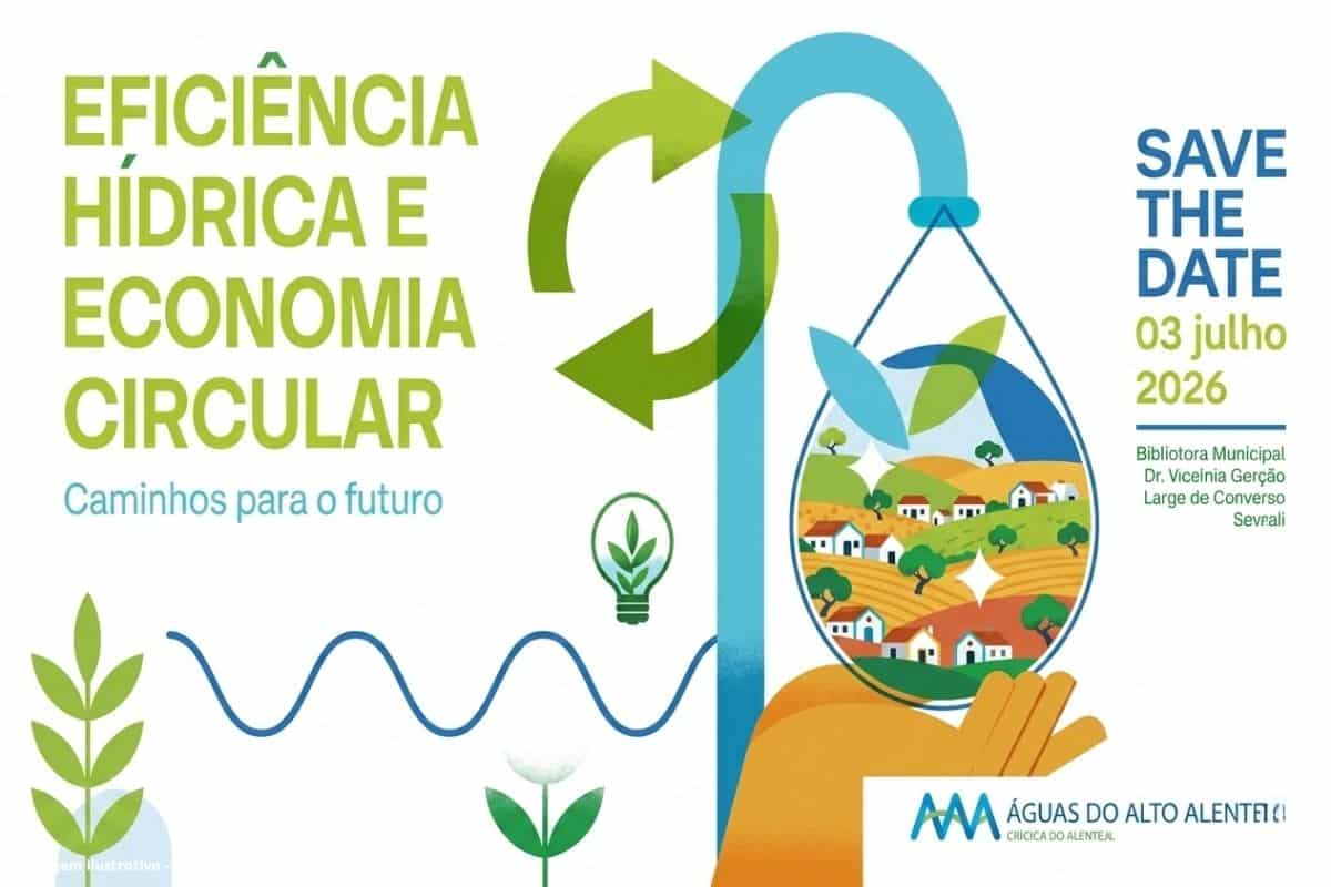 Águas do Alto Alentejo promove conferência sobre eficiência hídrica e economia circular a 3 de julho